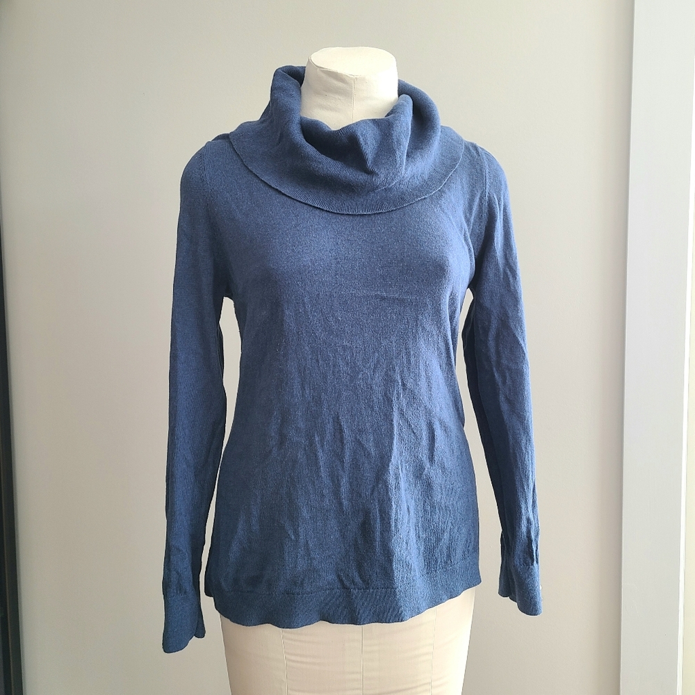 Jessica Blue Cowl Neck Sweater